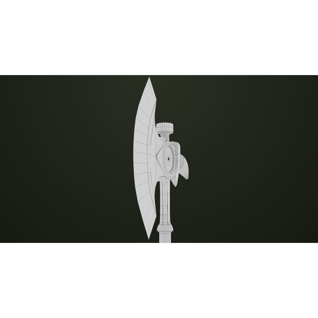Battle Axe 3D Model – Low Poly PBR Weapon, FBX & Textures Included - View 24
