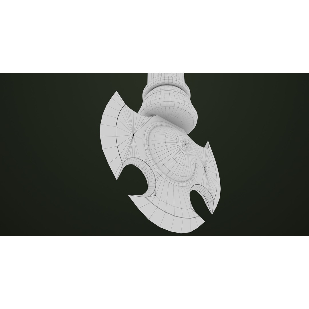 Battle Axe 3D Model – Low Poly PBR Weapon, FBX & Textures Included - View 27