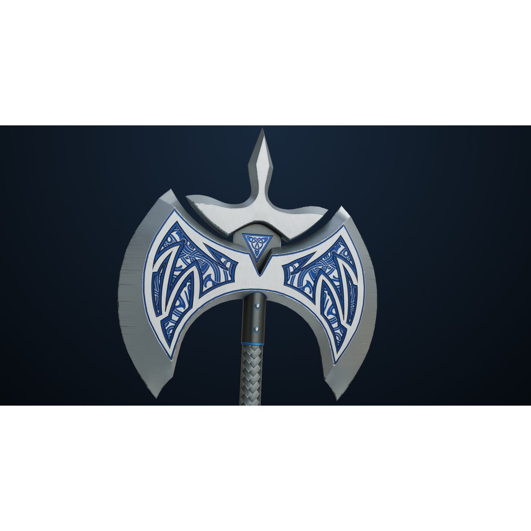Battle Axe 3D Model – Low Poly PBR Weapon for Games, FBX - View 11