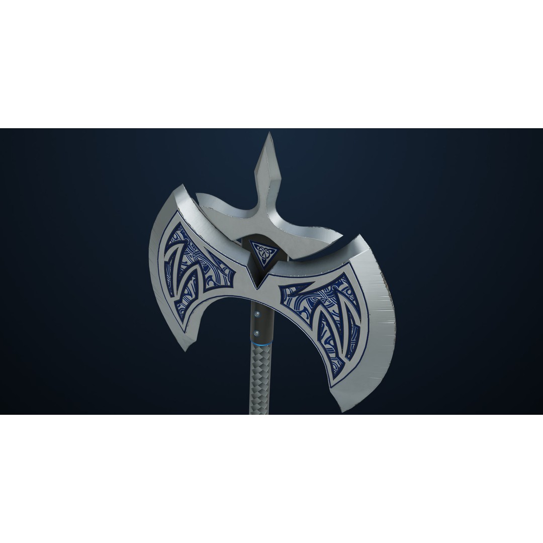 Battle Axe 3D Model – Low Poly PBR Weapon for Games, FBX - View 12