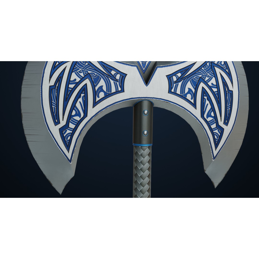 Battle Axe 3D Model – Low Poly PBR Weapon for Games, FBX - View 14