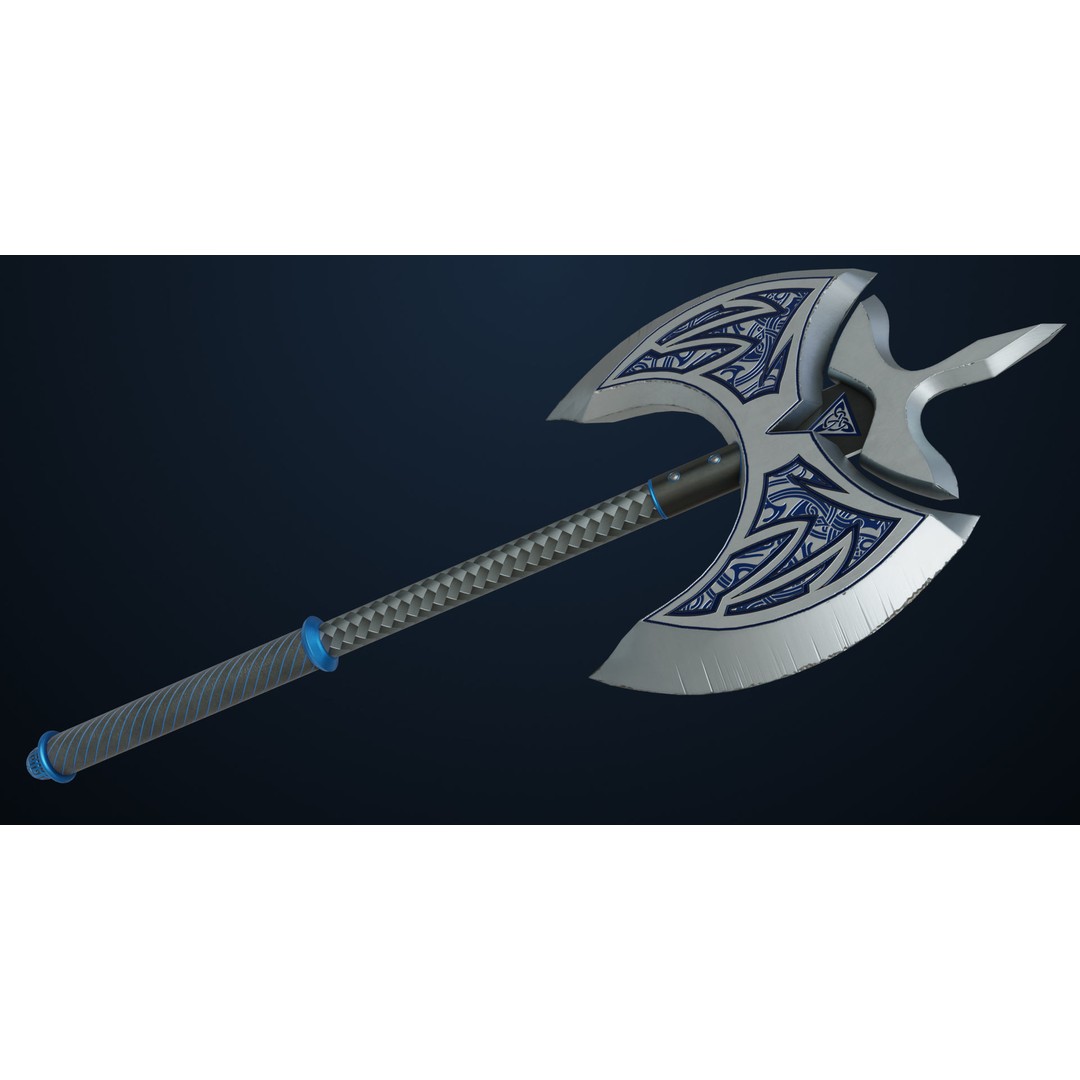 Battle Axe 3D Model – Low Poly PBR Weapon for Games, FBX - View 15