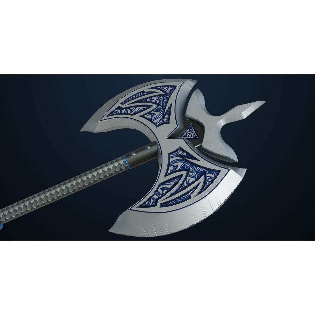 Battle Axe 3D Model – Low Poly PBR Weapon for Games, FBX - View 16