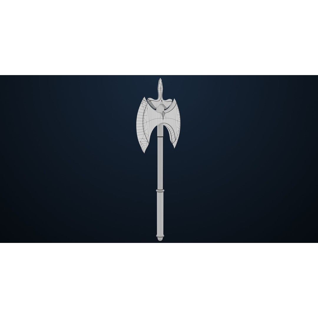 Battle Axe 3D Model – Low Poly PBR Weapon for Games, FBX - View 19