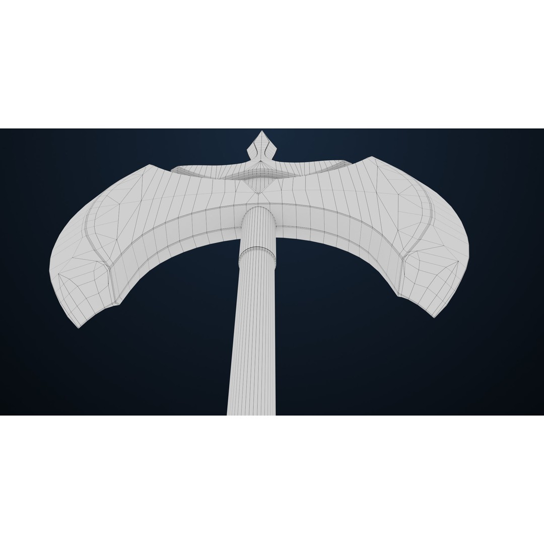 Battle Axe 3D Model – Low Poly PBR Weapon for Games, FBX - View 24