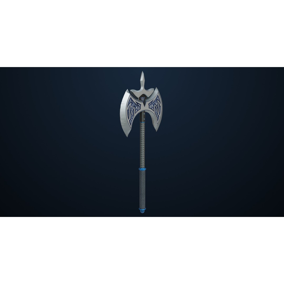Battle Axe 3D Model – Low Poly PBR Weapon for Games, FBX - View 4