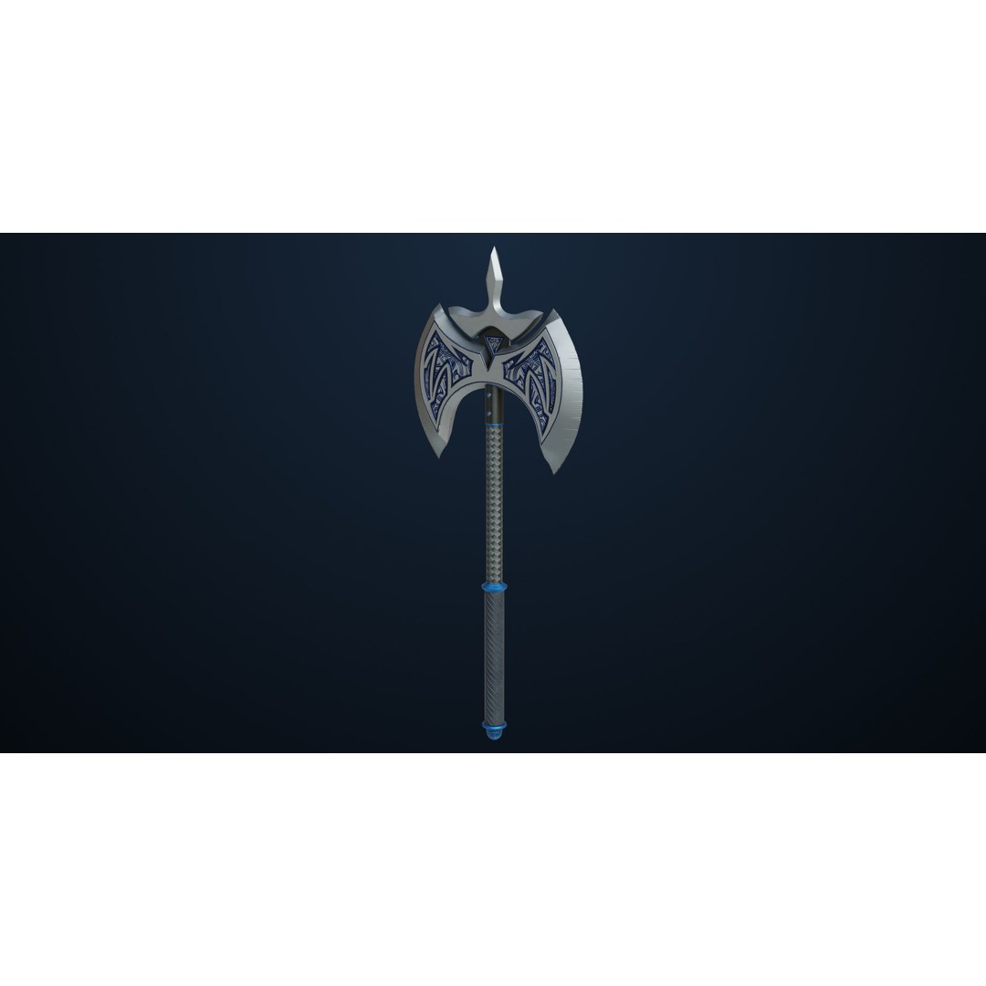 Battle Axe 3D Model – Low Poly PBR Weapon for Games, FBX - View 5