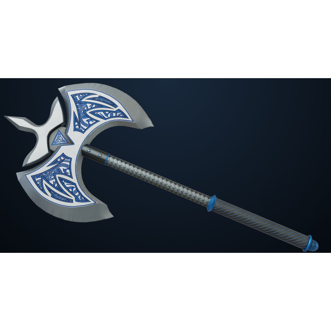 Battle Axe 3D Model – Low Poly PBR Weapon for Games, FBX - View 7
