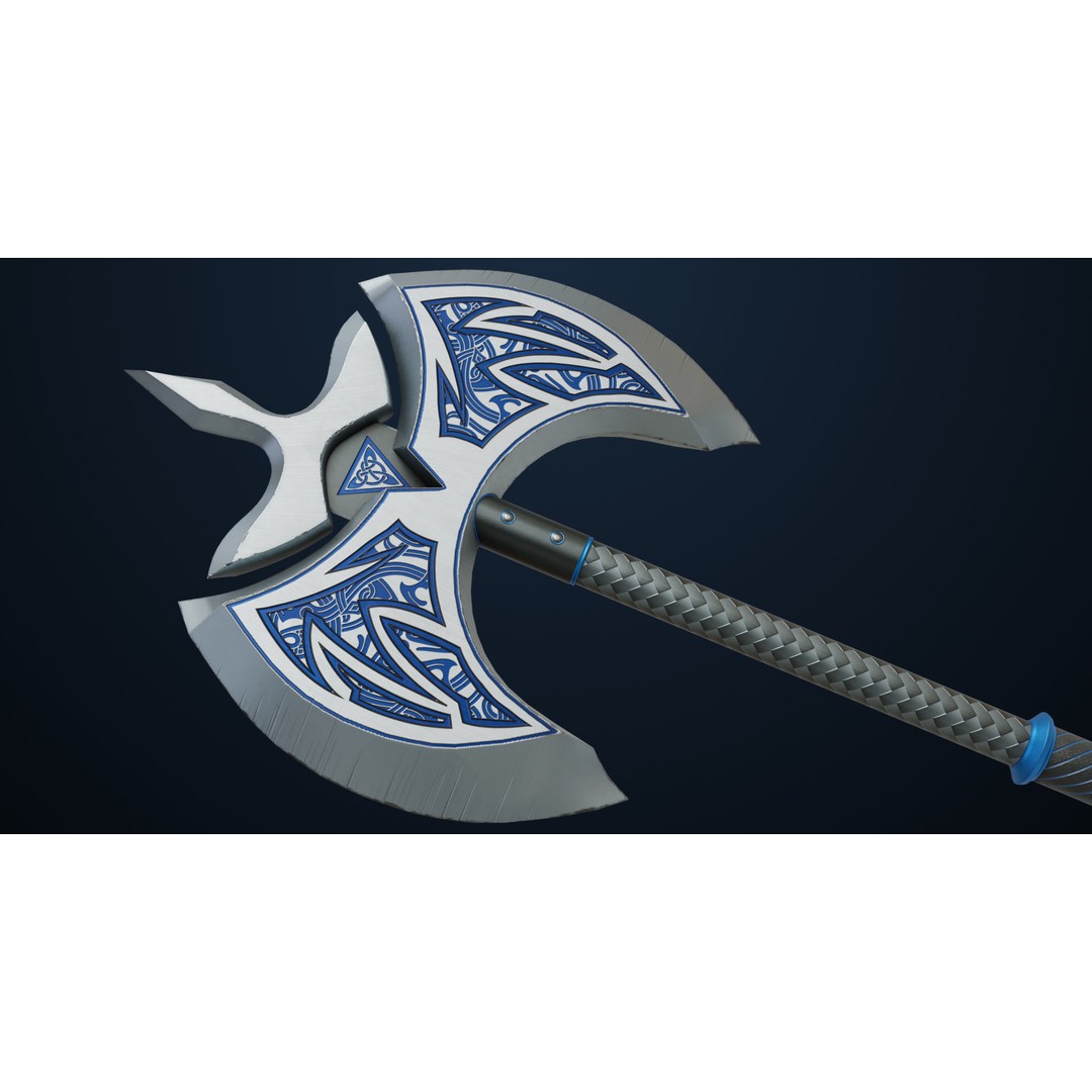 Battle Axe 3D Model – Low Poly PBR Weapon for Games, FBX - View 8