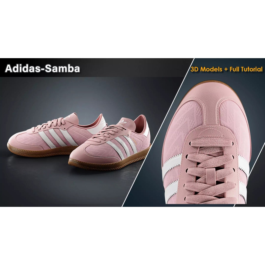 Adidas Samba Sneakers 3D Model – Low Poly Game Asset, FBX, PBR - View 4