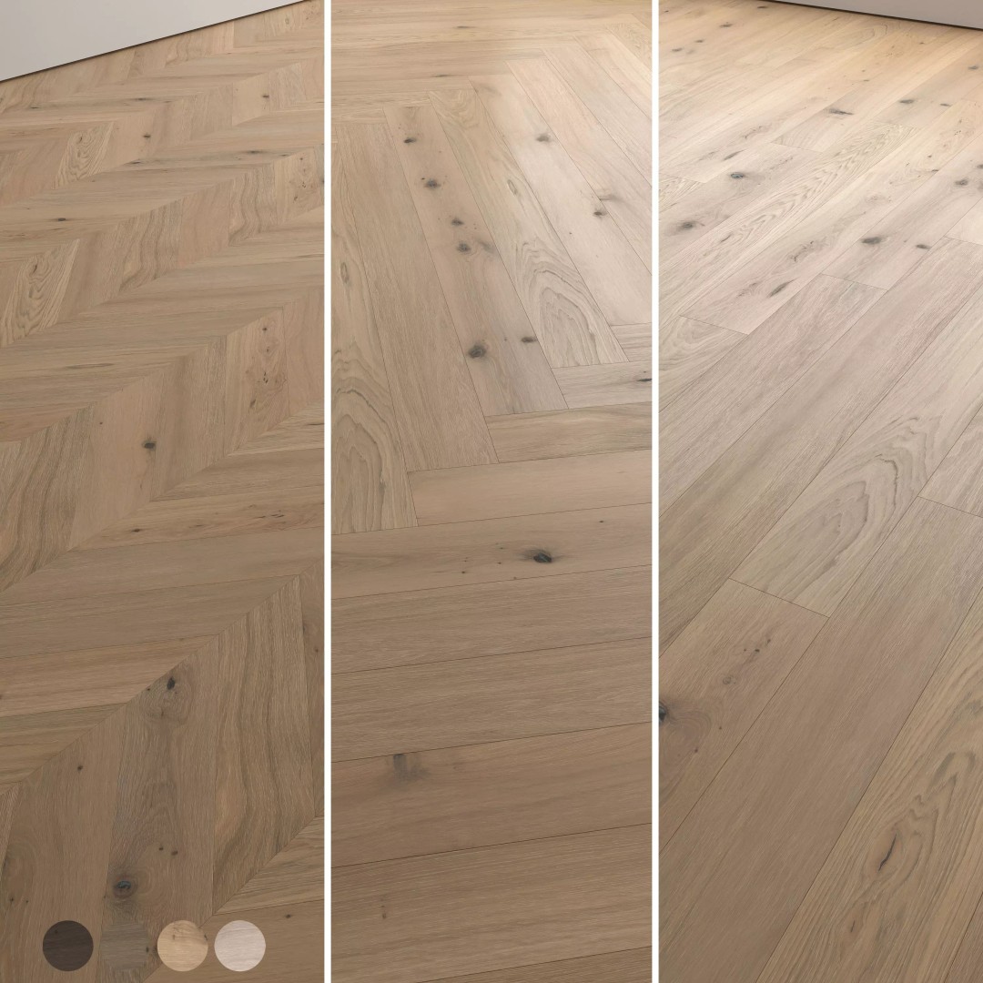 Wood Floor 3D Model – PBR Textures, Various Styles, FBX & OBJ - View 2