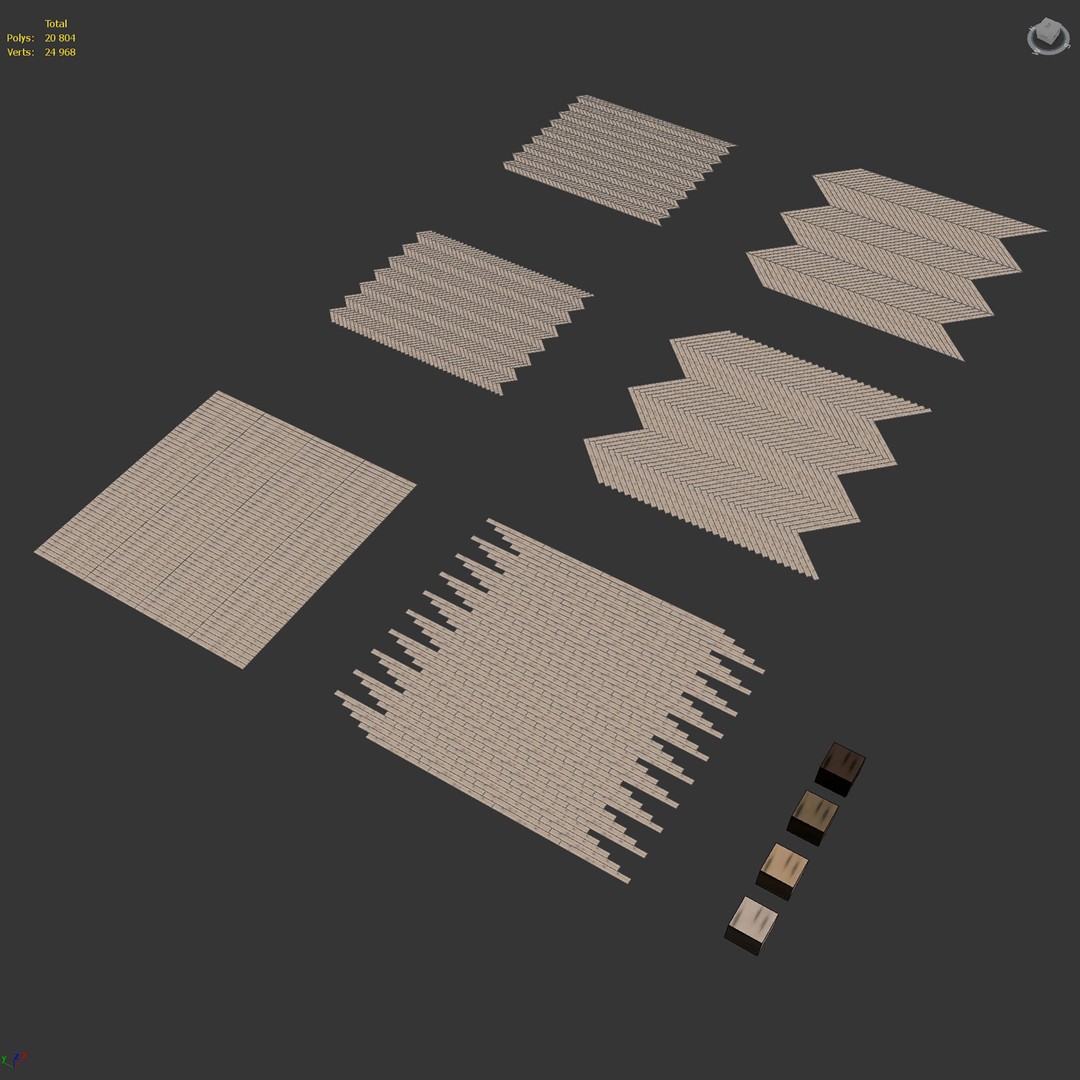 Wood Floor 3D Model – PBR Textures, Various Styles, FBX & OBJ - View 9