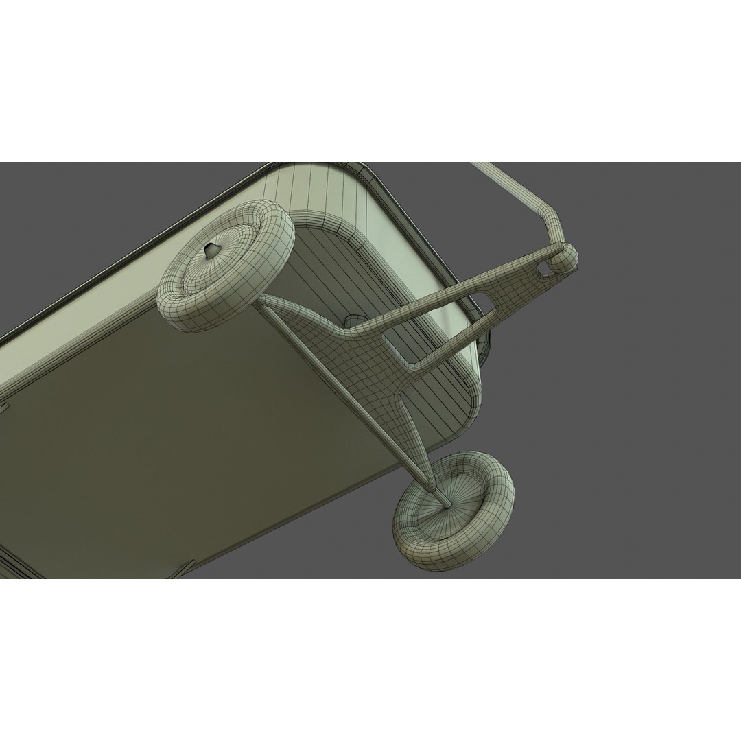 Red Wagon 3D Model – Low Poly Toy with PBR Textures, FBX, OBJ - View 19