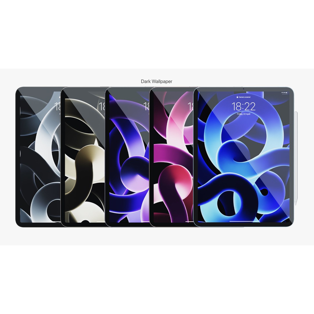 Apple iPad Air 2022 3D Model – Detailed Collection with Pencil & Keyboard - View 4
