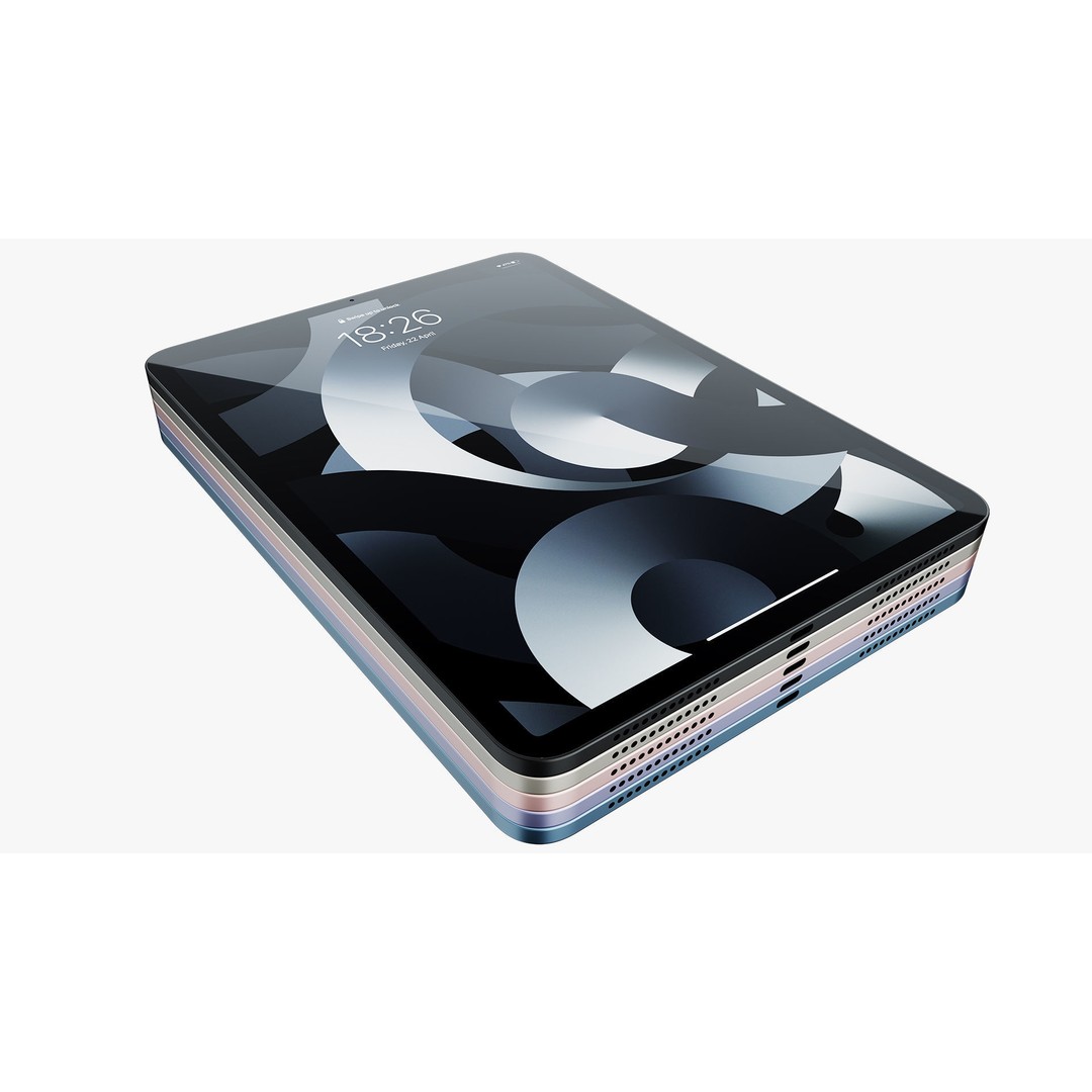 Apple iPad Air 2022 3D Model – Detailed Collection with Pencil & Keyboard - View 7