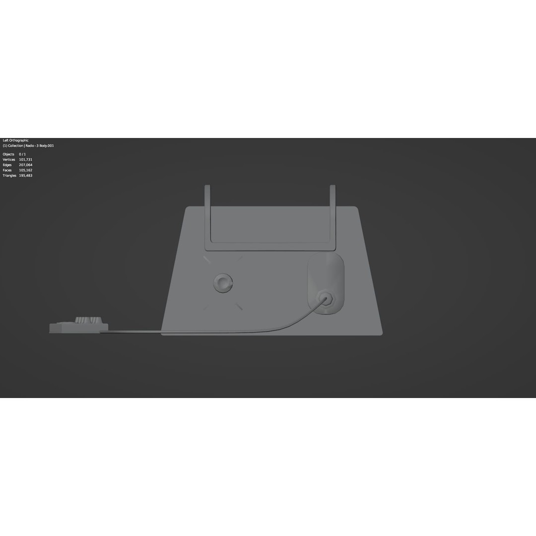 Vintage Retro Radio 3D Model – High Poly PBR Asset, FBX, OBJ - View 13
