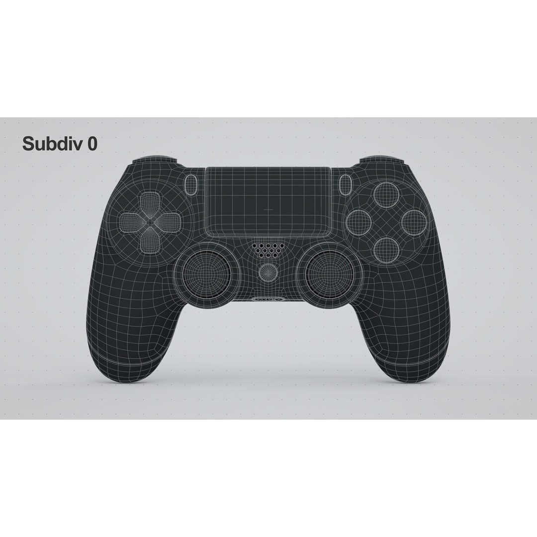 Dualshock 4 Wireless Controller 3D Model – High Poly PBR Asset, FBX, OBJ - View 15