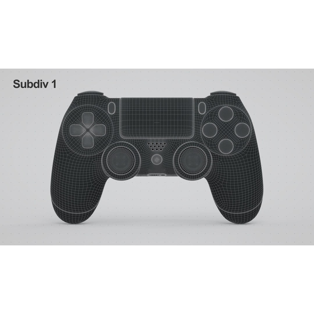 Dualshock 4 Wireless Controller 3D Model – High Poly PBR Asset, FBX, OBJ - View 16