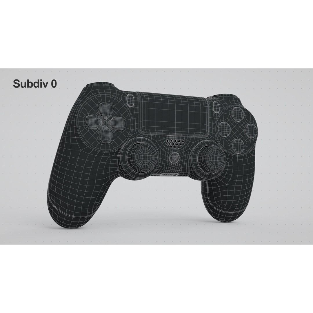 Dualshock 4 Wireless Controller 3D Model – High Poly PBR Asset, FBX, OBJ - View 17