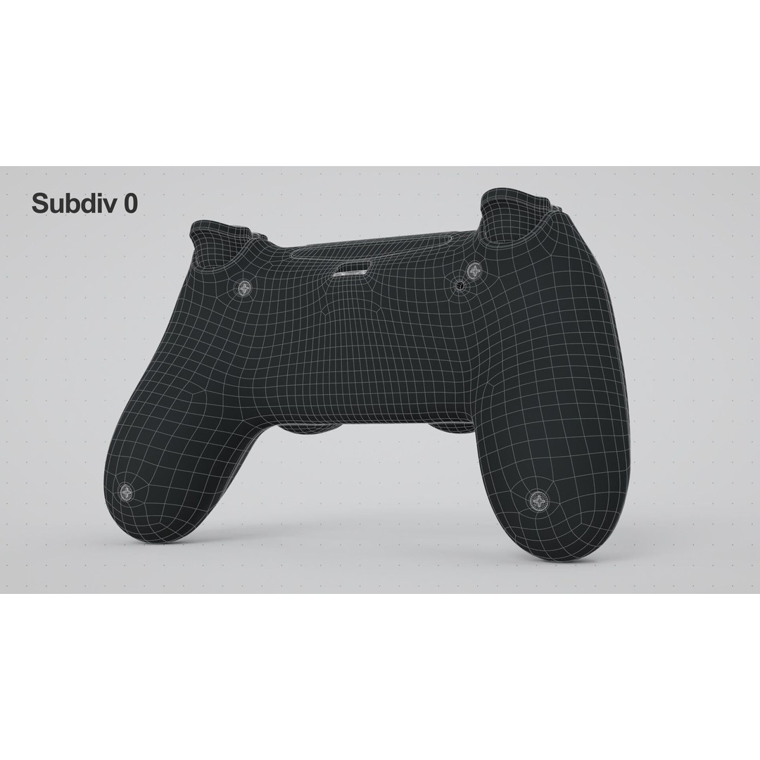 Dualshock 4 Wireless Controller 3D Model – High Poly PBR Asset, FBX, OBJ - View 19
