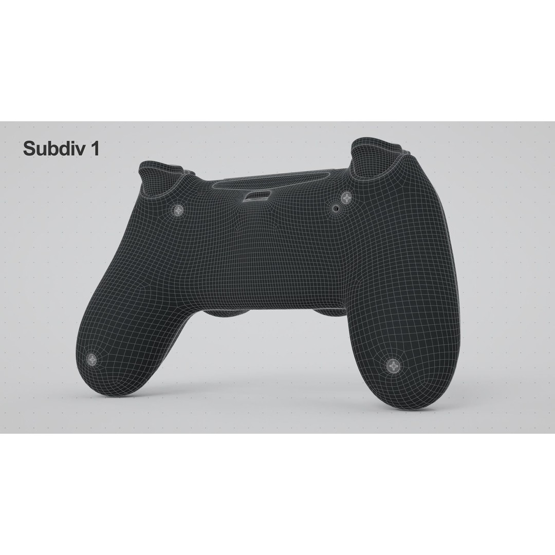Dualshock 4 Wireless Controller 3D Model – High Poly PBR Asset, FBX, OBJ - View 20
