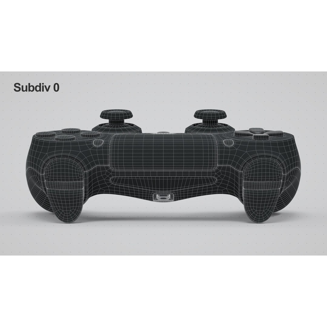 Dualshock 4 Wireless Controller 3D Model – High Poly PBR Asset, FBX, OBJ - View 21