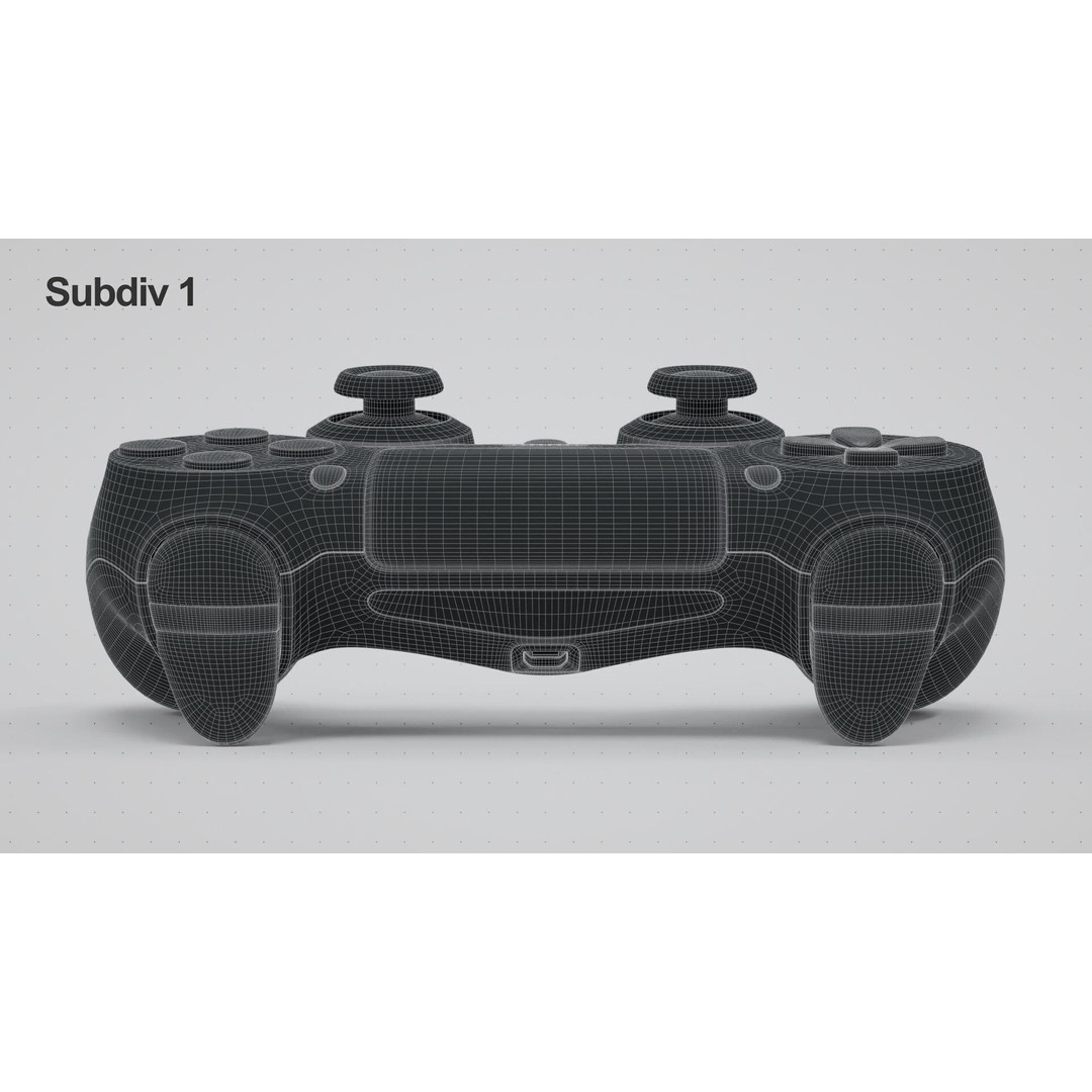 Dualshock 4 Wireless Controller 3D Model – High Poly PBR Asset, FBX, OBJ - View 22