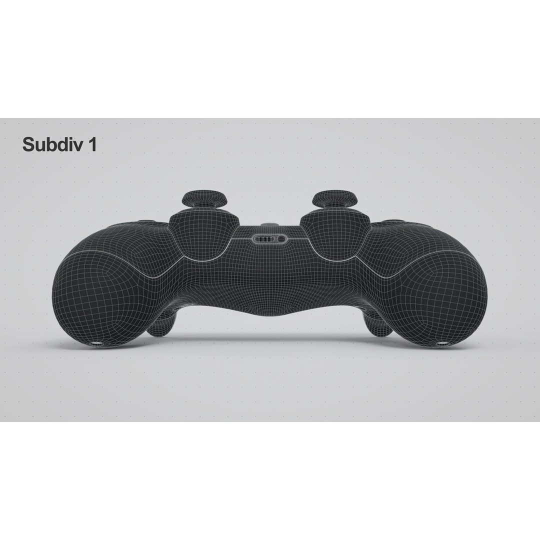 Dualshock 4 Wireless Controller 3D Model – High Poly PBR Asset, FBX, OBJ - View 24