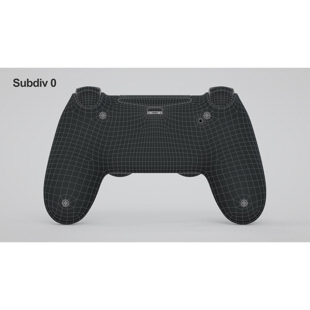 Dualshock 4 Wireless Controller 3D Model – High Poly PBR Asset, FBX, OBJ - View 25