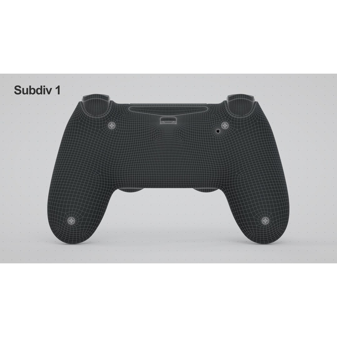 Dualshock 4 Wireless Controller 3D Model – High Poly PBR Asset, FBX, OBJ - View 26