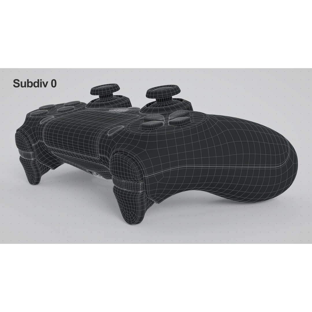 Dualshock 4 Wireless Controller 3D Model – High Poly PBR Asset, FBX, OBJ - View 29