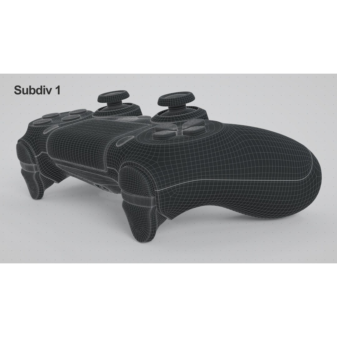 Dualshock 4 Wireless Controller 3D Model – High Poly PBR Asset, FBX, OBJ - View 30