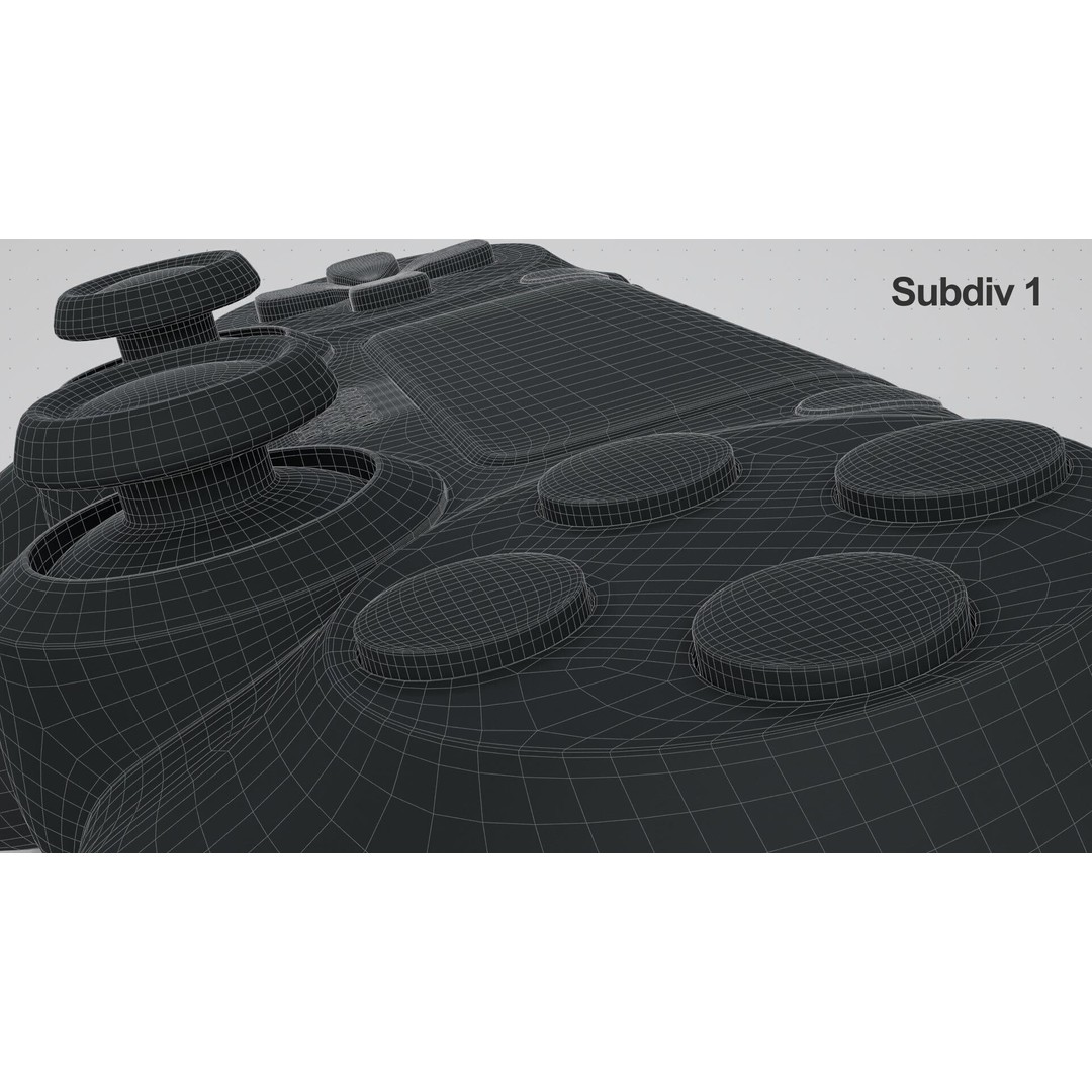 Dualshock 4 Wireless Controller 3D Model – High Poly PBR Asset, FBX, OBJ - View 32