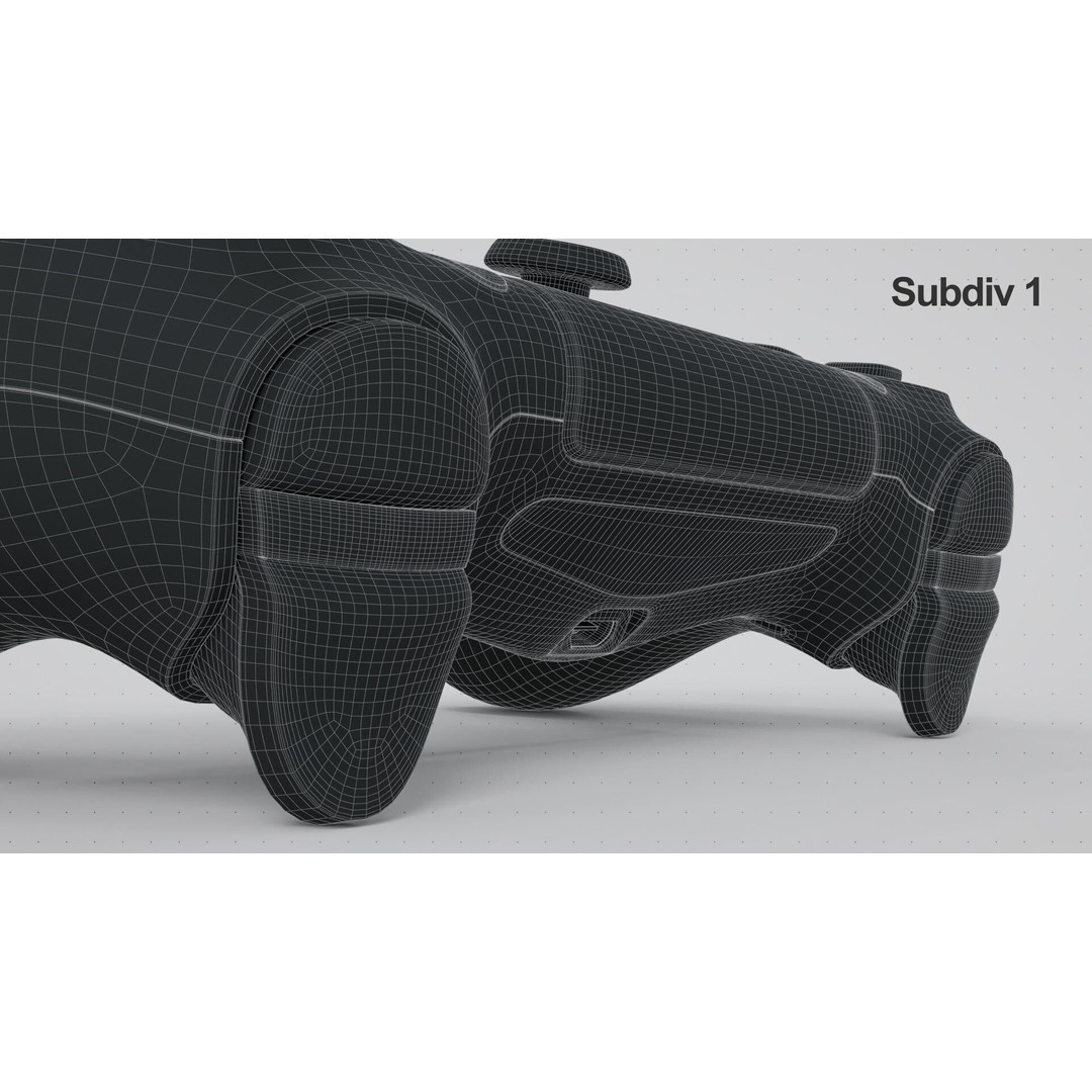 Dualshock 4 Wireless Controller 3D Model – High Poly PBR Asset, FBX, OBJ - View 34