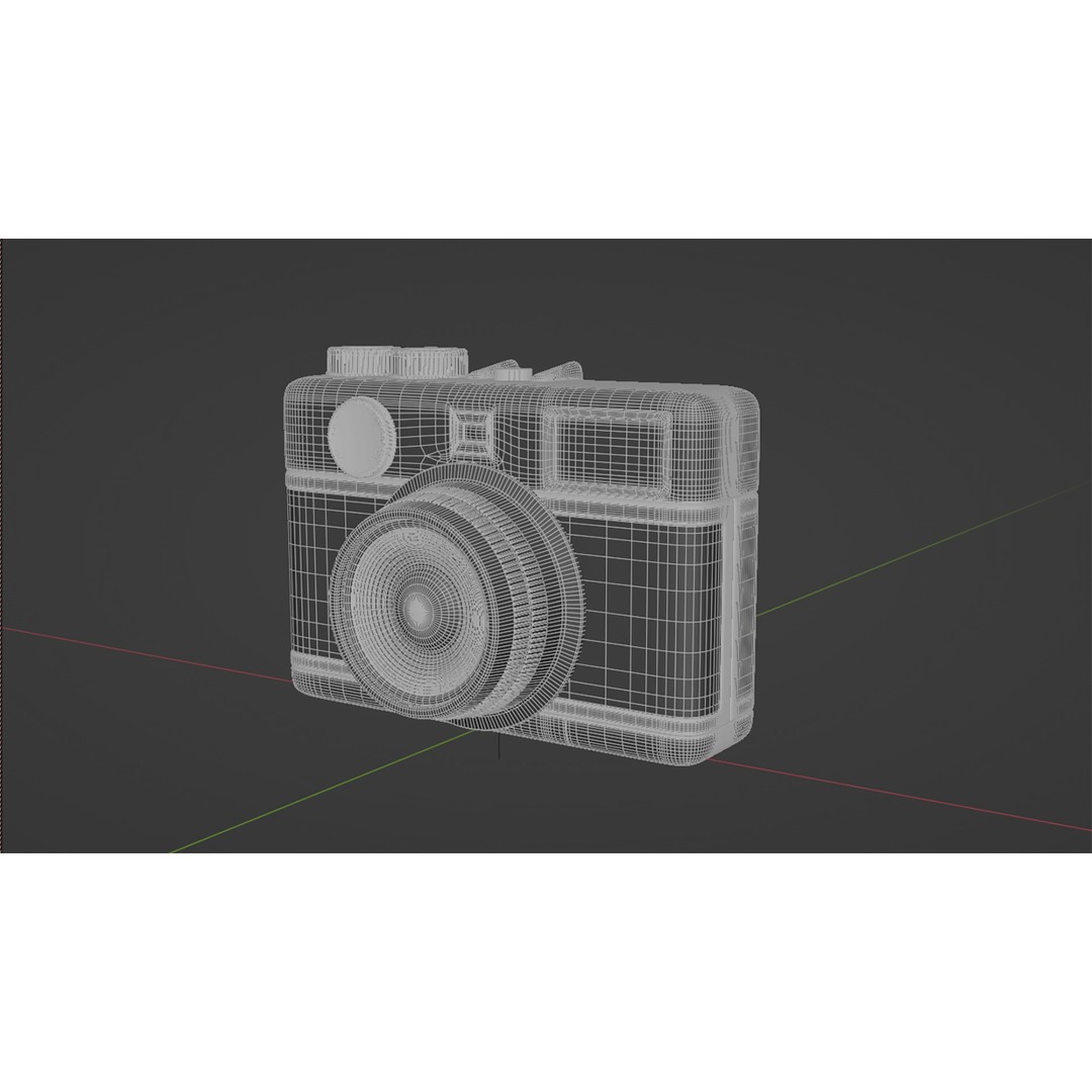 Red Film Camera 3D Model – Retro Design, PBR Textures, FBX - View 9