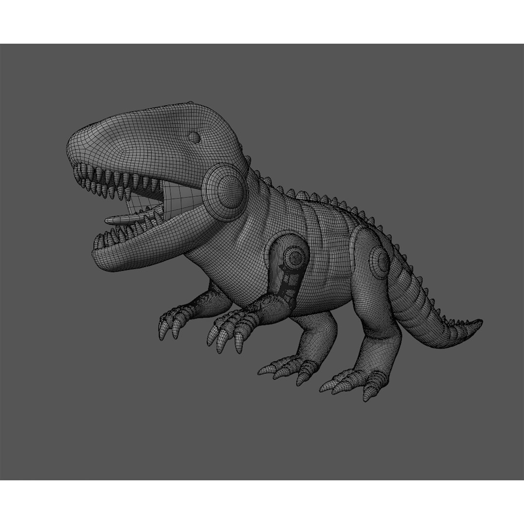 Electronic Pet 3D Model – Realistic Dino Toy with PBR Textures, Blender