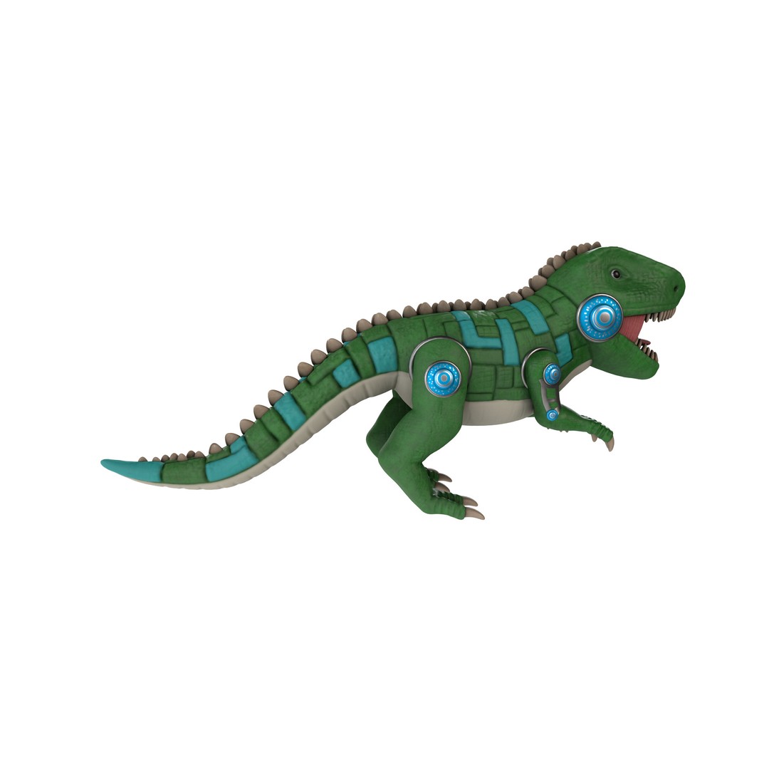 Electronic Pet 3D Model – Realistic Dino Toy with PBR Textures, Blender - View 4
