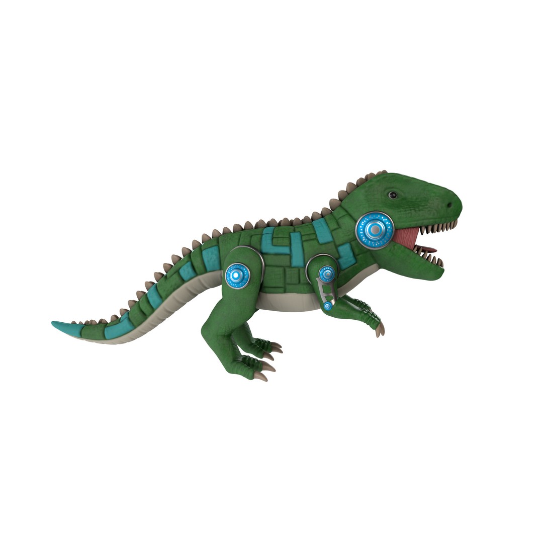 Electronic Pet 3D Model – Realistic Dino Toy with PBR Textures, Blender - View 5