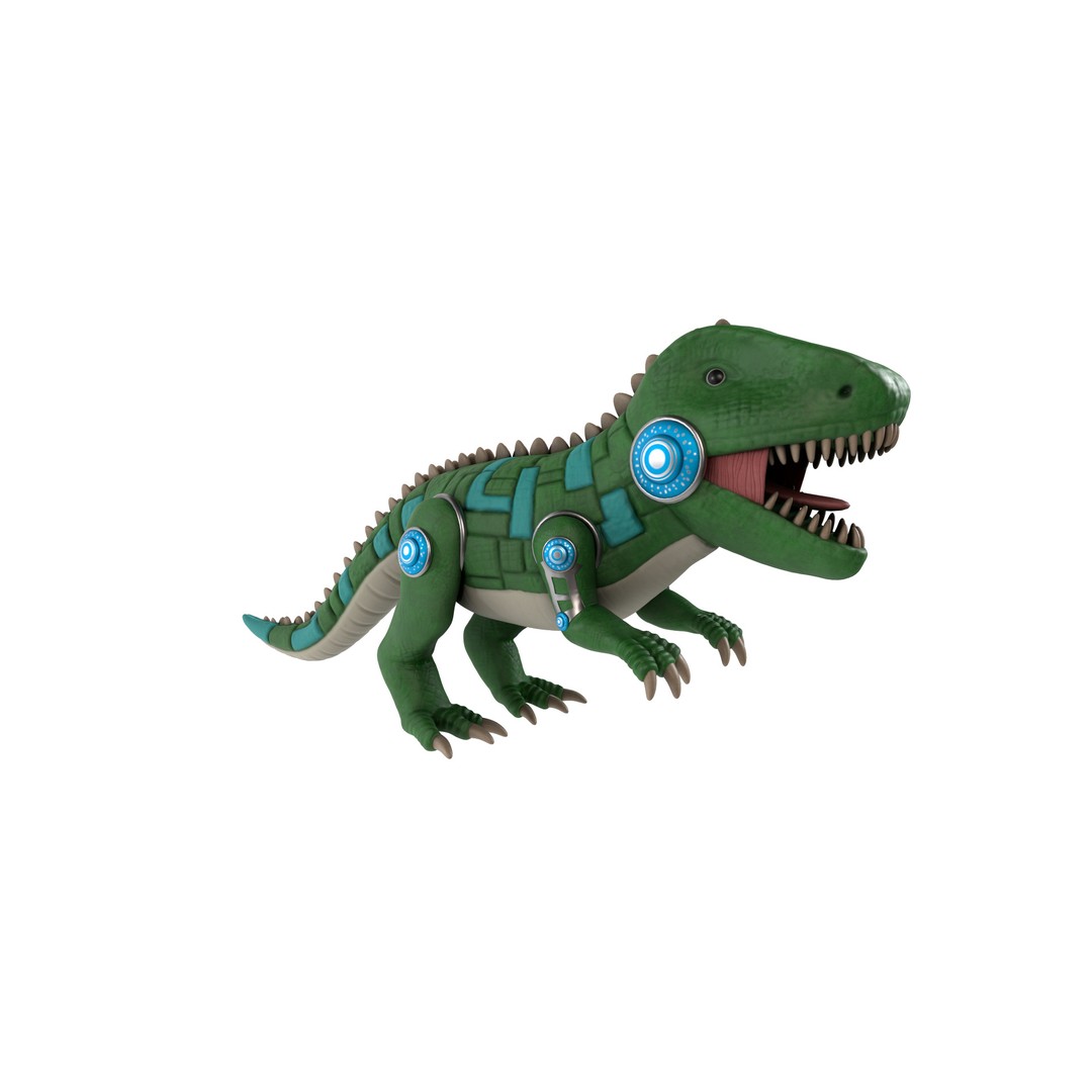Electronic Pet 3D Model – Realistic Dino Toy with PBR Textures, Blender - View 6
