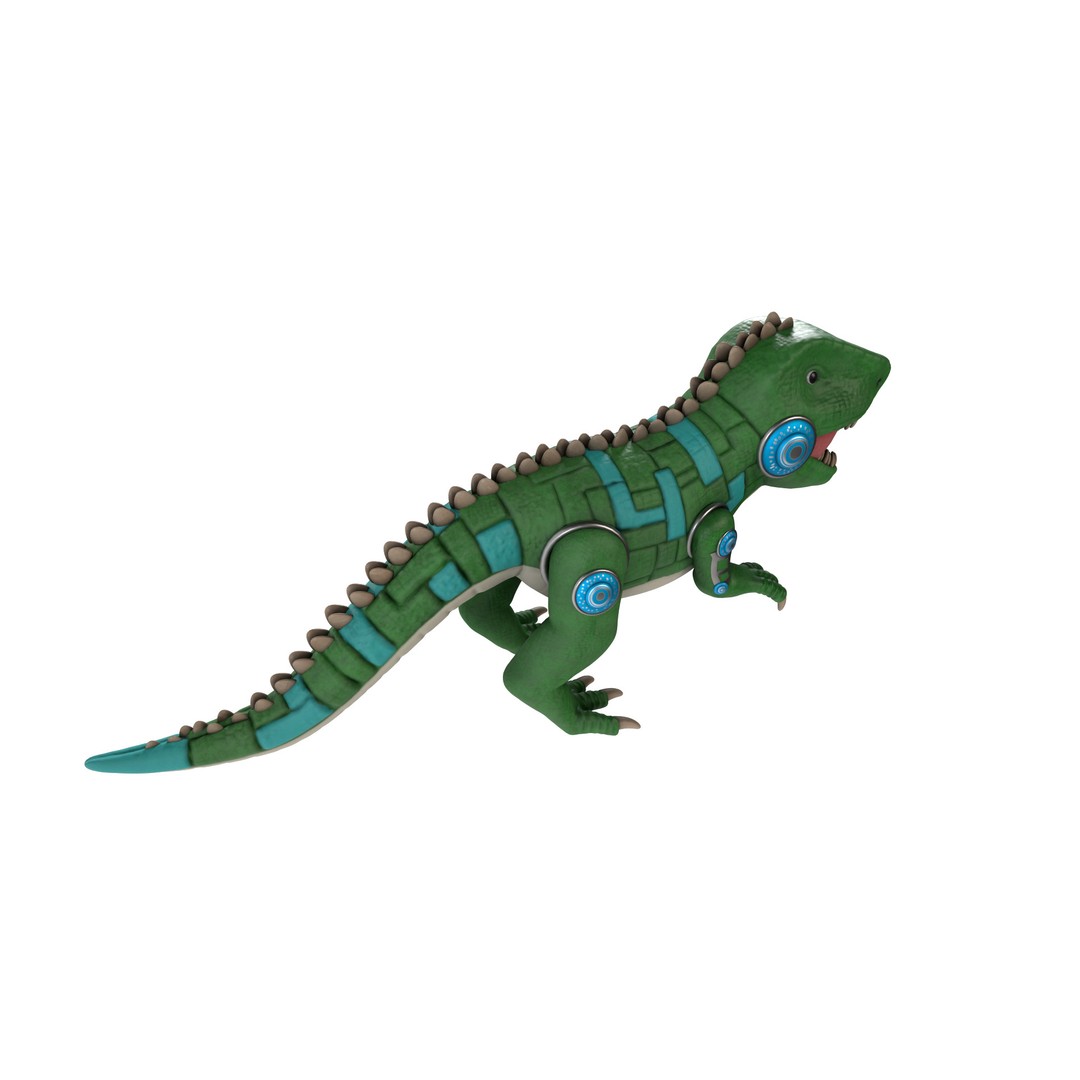 Electronic Pet 3D Model – Realistic Dino Toy with PBR Textures, Blender - View 8
