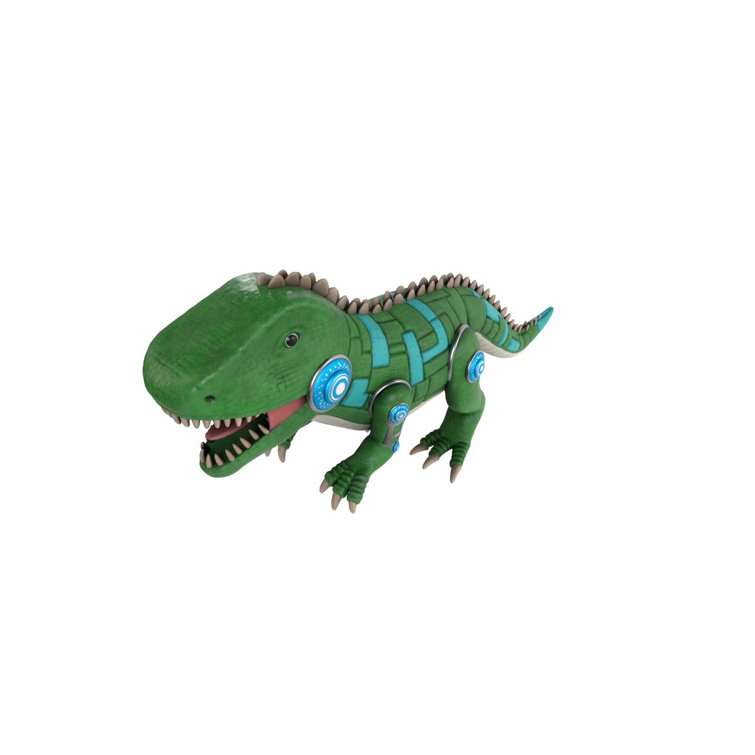 Electronic Pet 3D Model – Realistic Dino Toy with PBR Textures, Blender - View 9