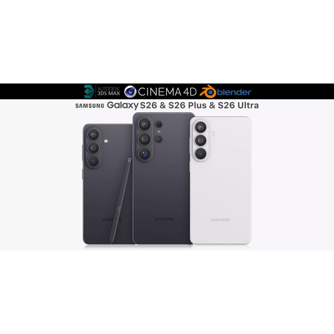 Samsung Galaxy S26 3D Model – Realistic Phone Asset, FBX, OBJ, Blender - View 2