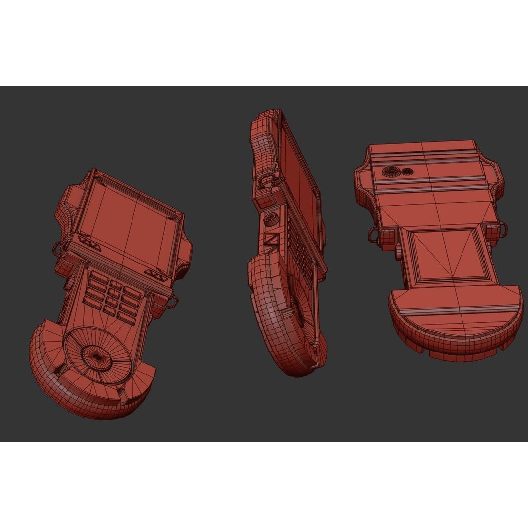 Sci-fi GPS Navigator 3D Model – Low Poly PBR Game Asset, FBX