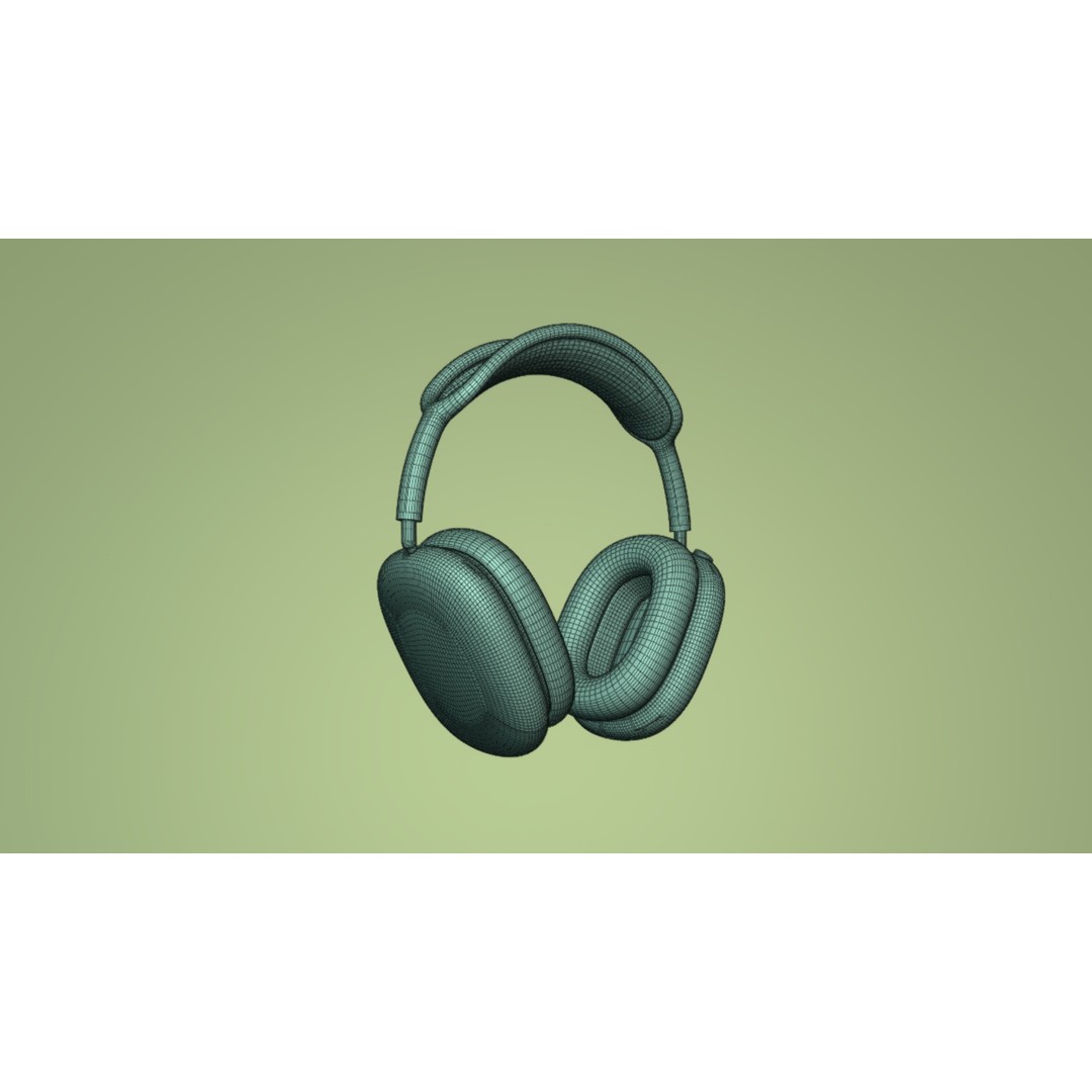 AirPods Max 3D Model – Starlight Color, PBR Textures, FBX & OBJ