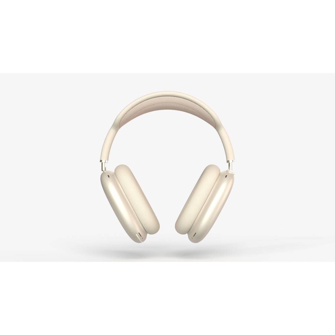 AirPods Max 3D Model – Starlight Color, PBR Textures, FBX & OBJ - View 3