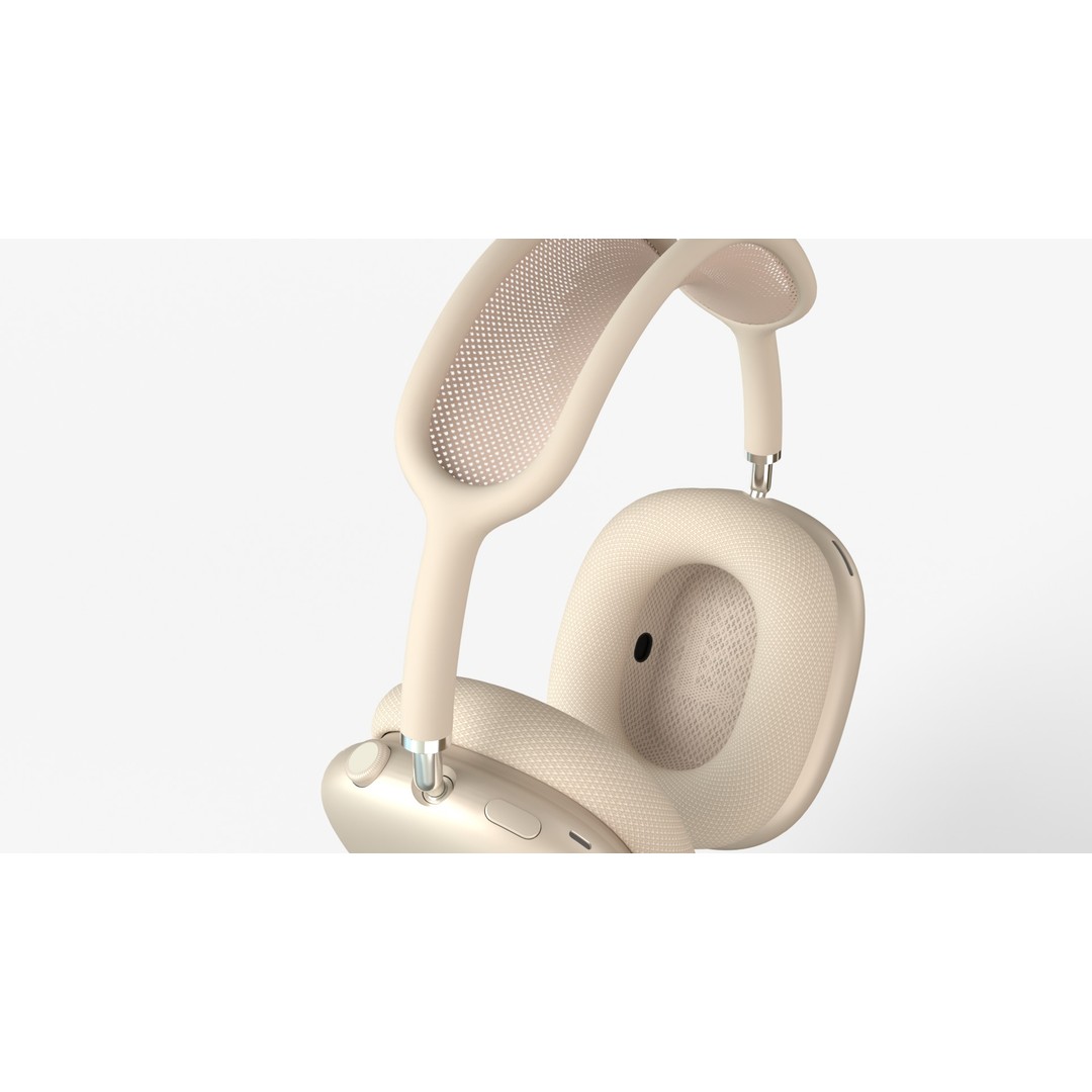 AirPods Max 3D Model – Starlight Color, PBR Textures, FBX & OBJ - View 5