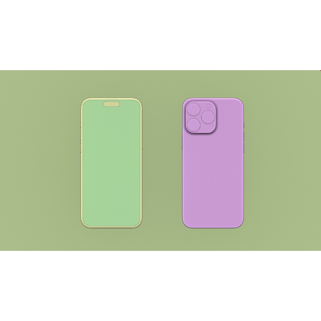 Apple iPhone 16 Pro & Pro Max 3D Model – Black Titanium, PBR Textures, FBX, OBJ - View 11
