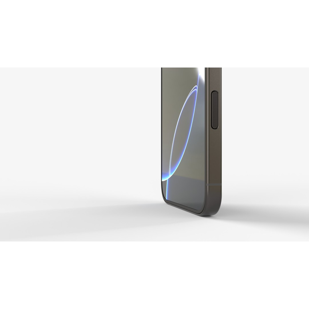 Apple iPhone 16 Pro & Pro Max 3D Model – Black Titanium, PBR Textures, FBX, OBJ - View 8