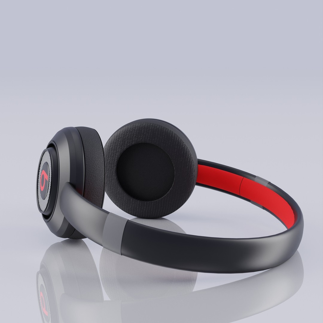 Beats Headphones 3D Model – High Poly Audio Device, FBX, OBJ, Blender - View 10