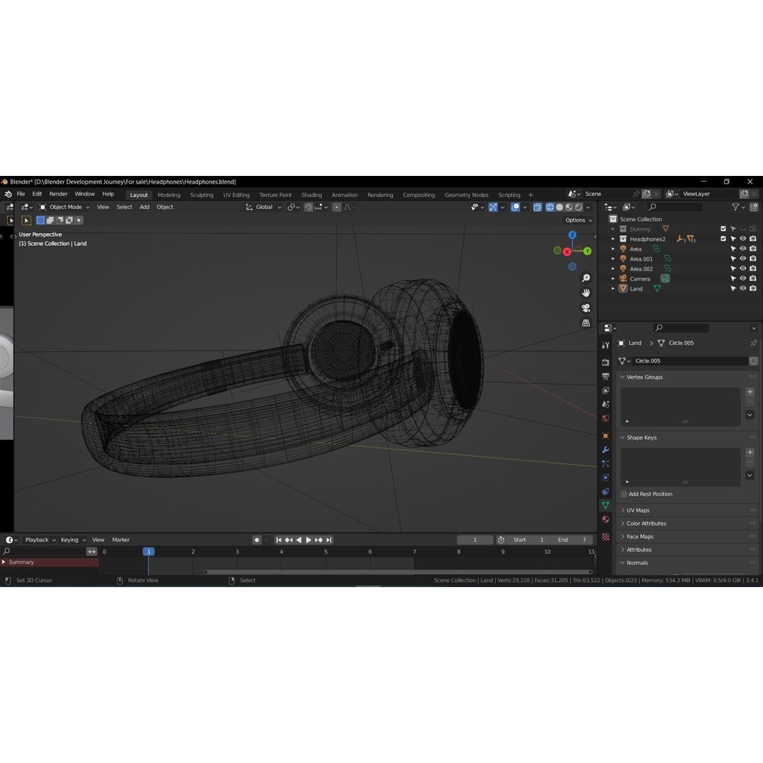 Beats Headphones 3D Model – High Poly Audio Device, FBX, OBJ, Blender - View 11